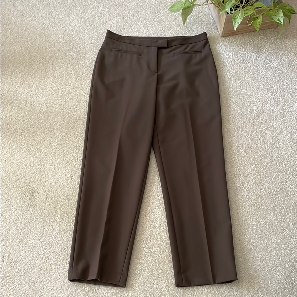 Ruby Rd. Petite Flat Front Brown Dress Slacks Women’s Petite Size 8